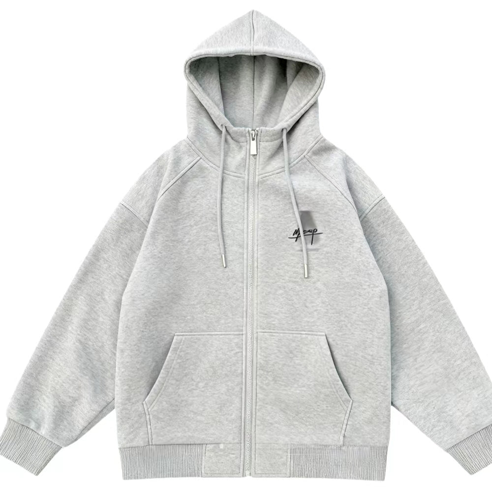 2025 New Style Men's Teenager Full Zip Knitted Breathable Quick-Dry Solid Sporty Loose Fit Hoodie Long Sleeve Sweatshirt Spring