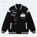 2026 American Retro Baseball Jacket Men Patchwork Sleeve Letter Patch Loose Fit Streetwear Varsity Front Spring Ready Ship