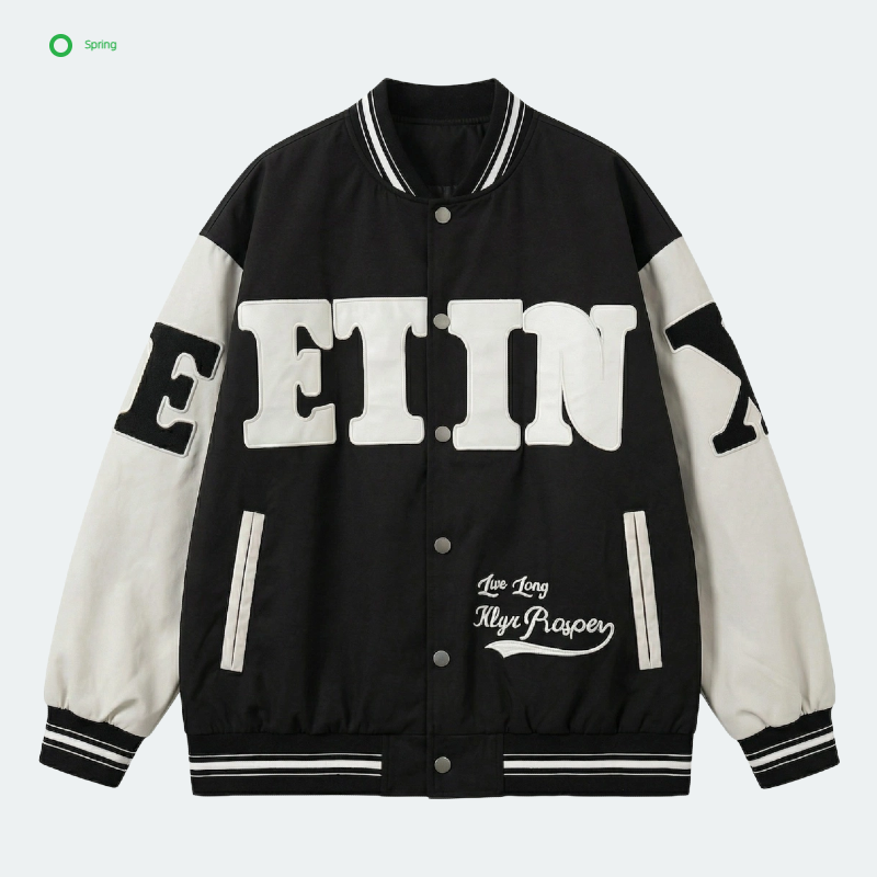 2026 American Retro Varsity Jacket | Oversized Silhouette | Chenille Patchwork | Heavyweight Streetwear