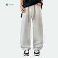 2026 Spring Breathable Windproof Denim Teen Adult Galaxy Grey Straight Light Wash Casual Mid Rise Jeans Adjustable Waist Button
