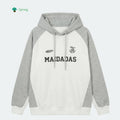2026 Spring New Oversized Hoodie Raglan Sleeve Drop Shoulder Vintage College Style Casual Sweatshirt