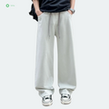 2026 Spring Teen Adult Galaxy Grey Straight Light Wash Casual Mid Rise Breathable Windproof Embroidery Jeans Adjustable Waist