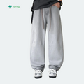 2026 Spring Teen & Adult Gradient Grey Straight Mid Rise Light Wash Adjustable Waist Button Fly Low MOQ Casual Denim Pants