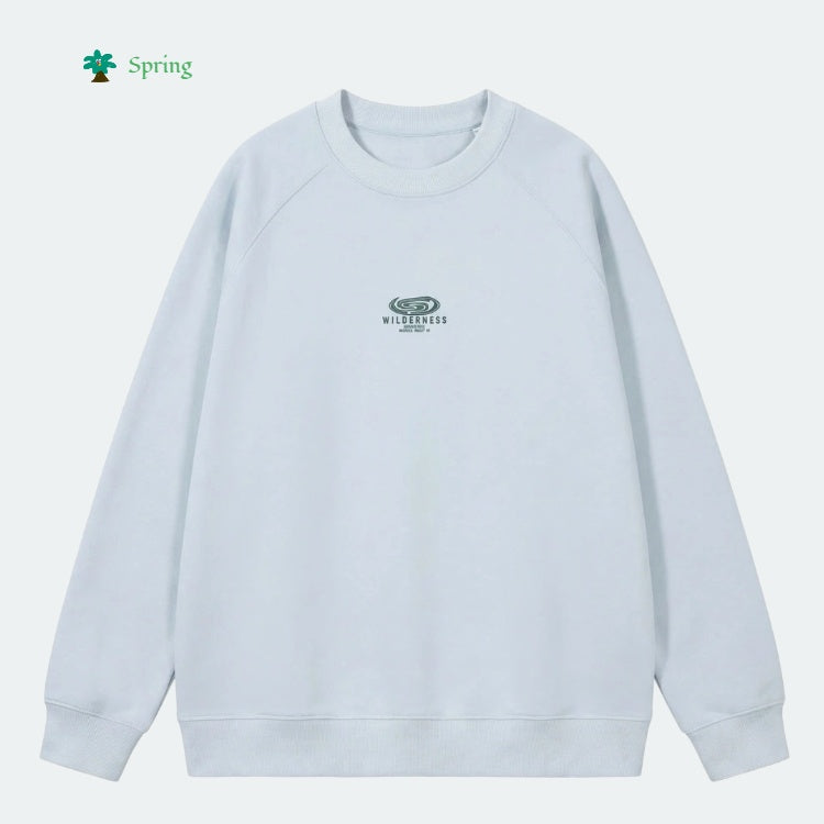 2026 Spring Trendy Casual Woven Geometric Splicing Crew Neck Sweatshirt for Teenagers Custom Front Small MOQ 4 Pieces