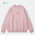 2026 Spring Trendy Casual Woven Solid Breathable Garment Dyed Crew Neck Sweatshirt for Teenagers Polyester/Cotton Custom Front