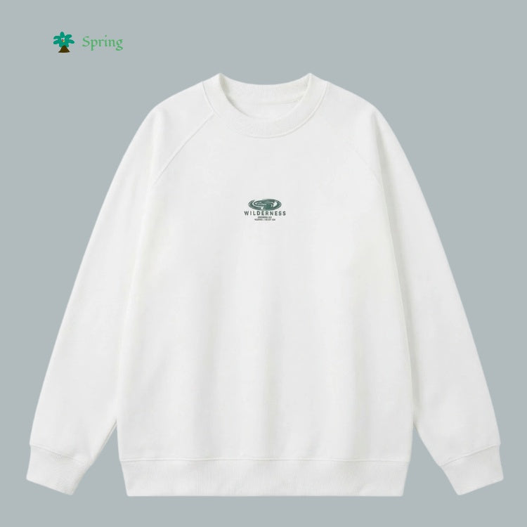2026 Spring Unisex Loose Crew Neck Solid Polyester/Cotton Sporty Breathable Sweatshirt Casual Daily Student Wear Small MOQ 4