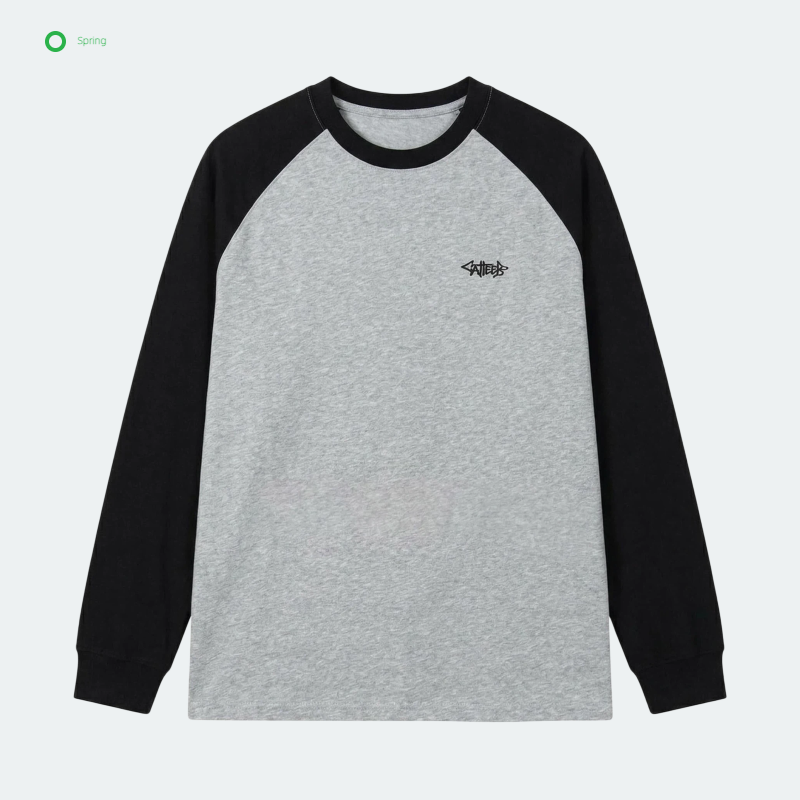 2026 Unisex Vintage Color Block Raglan Long Sleeve T Shirt Casual Streetwear Tops for Men Women 2026 Spring