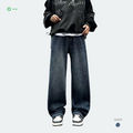 Custom Boy's Mid Waist Light Wash Denim Casual High Quality Breathable Windproof Integrated Fleece Retro Loose Winter Autumn