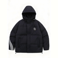 Custom Men's Casual Winter Thick White 90% Polyester Waterproof Windproof Zipper Puffer Jacket 150g-200g Loose Fit Regular
