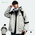 Custom Trendy Spring Men's Loose Thick Casual Breathable Front Hooded Turn-down Collar Puffer Jacket Zipper Waterproof Windproof