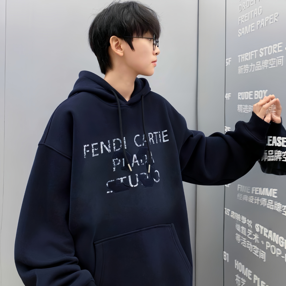 High Quality Men's Solid Sporty Casual Spring Hoodie Knitted 54.2% Cotton 45.8% Polyester Fiber Breathable Garment Dyed