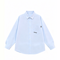 Men's Casual Long-sleeved Shirt Spring New Horn Button Turn-down Collar 100% Cotton Knitted Breathable Wholesale