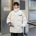OEM Custom Design Waterproof Windproof Breathable Hooded Winter Men's Casual Thick Jacket Loose Fit Varsity Logo Digital Printed