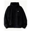 OEM Men's Hooded Loose Thickened 420g Polyester Fabric Casual Spring Puffer Jacket Breathable Spandex Lining Long Zipper Water