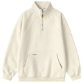 Vintage Solid Knitted Sporty Fleece Puff Sleeve Stand Collar Loose-Fitting Men Spring Wear Polyester/Cotton